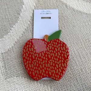 Happy Everything mini attachment Red Apple with Gold Accents EUC!!!
